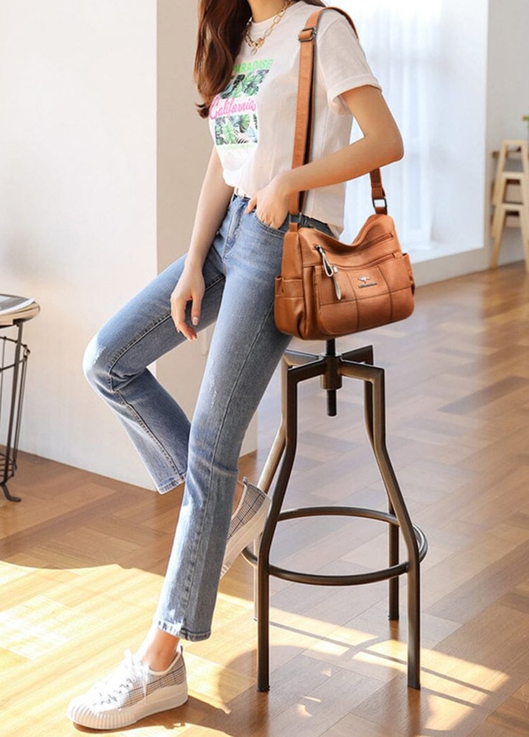 Evangeline - Designer Multi-Layer Crossbody Shoulder Bag