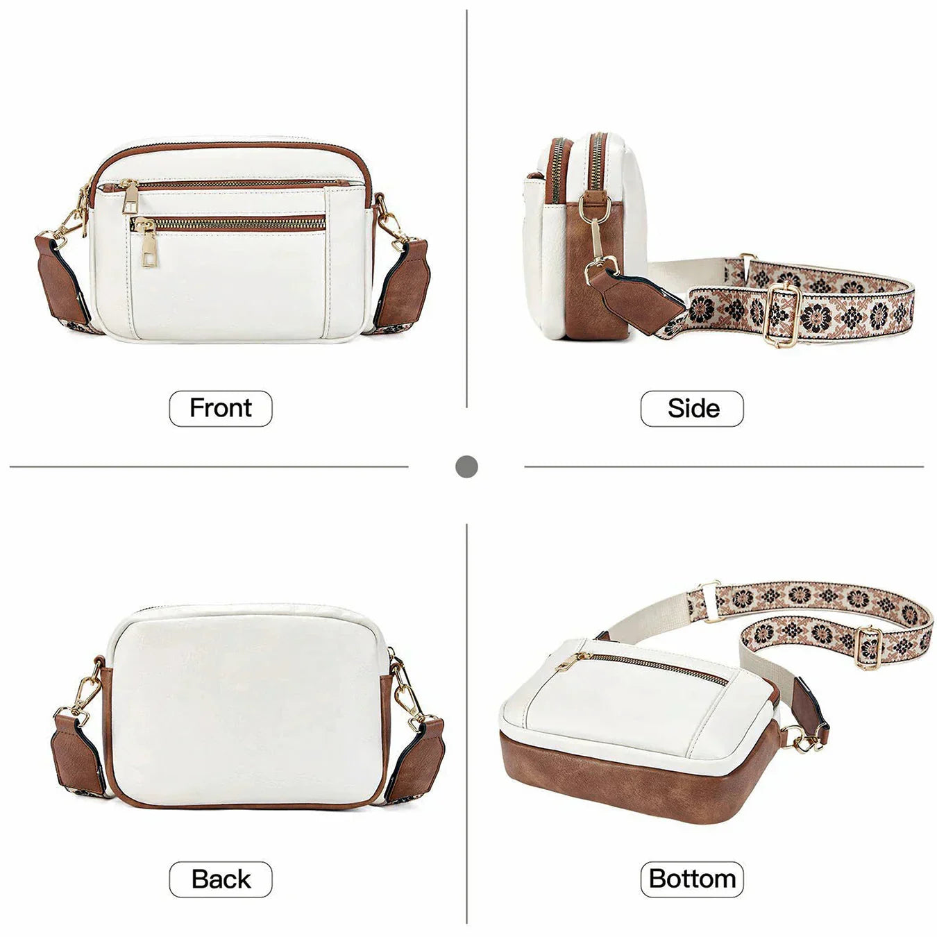 Fifer - Adjustable Colorful Strap Crossbody Bag