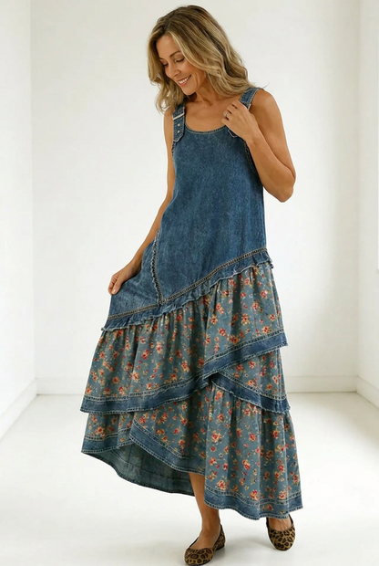 Aria | Creative Patchwork Maxi Gown