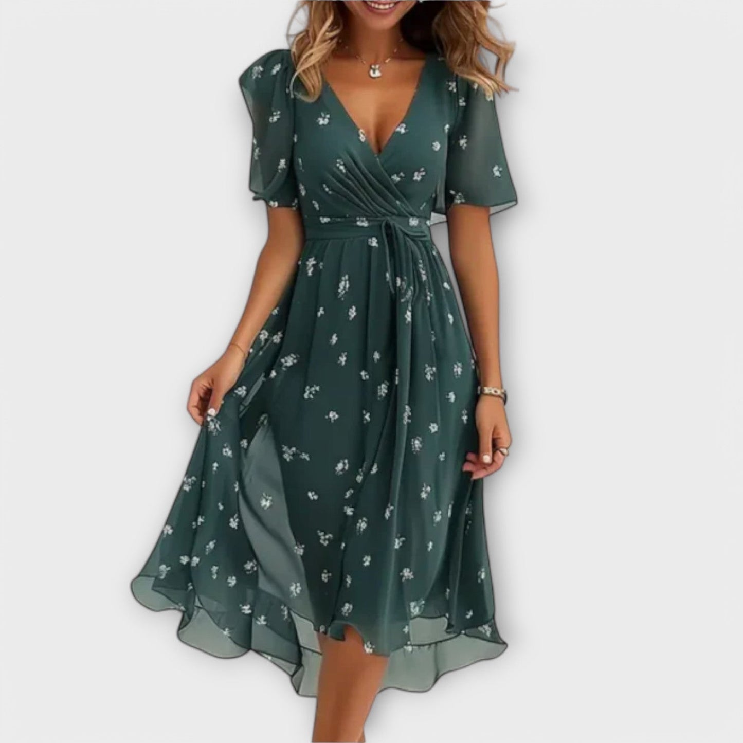 Annegret | Casual V-Neck Dress