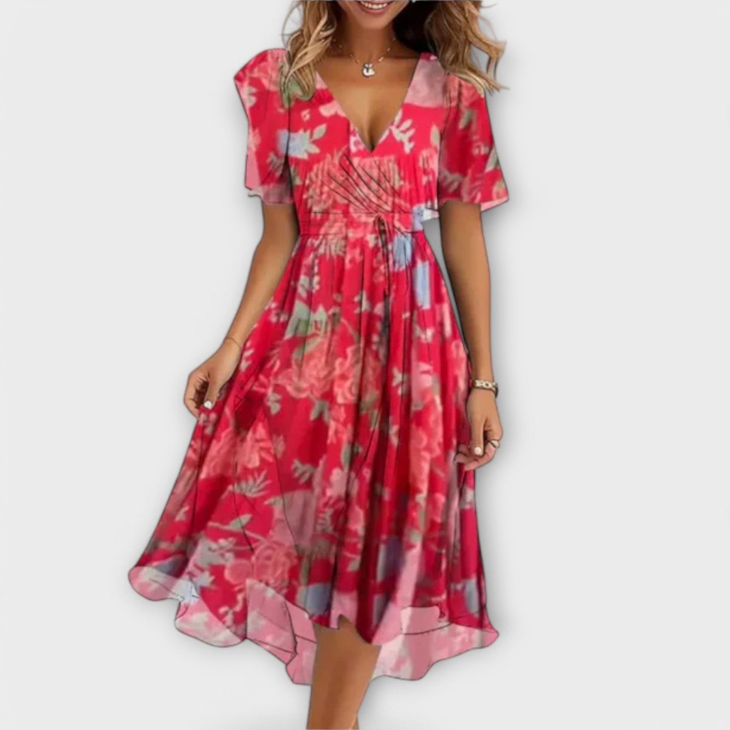 Annegret | Casual V-Neck Dress