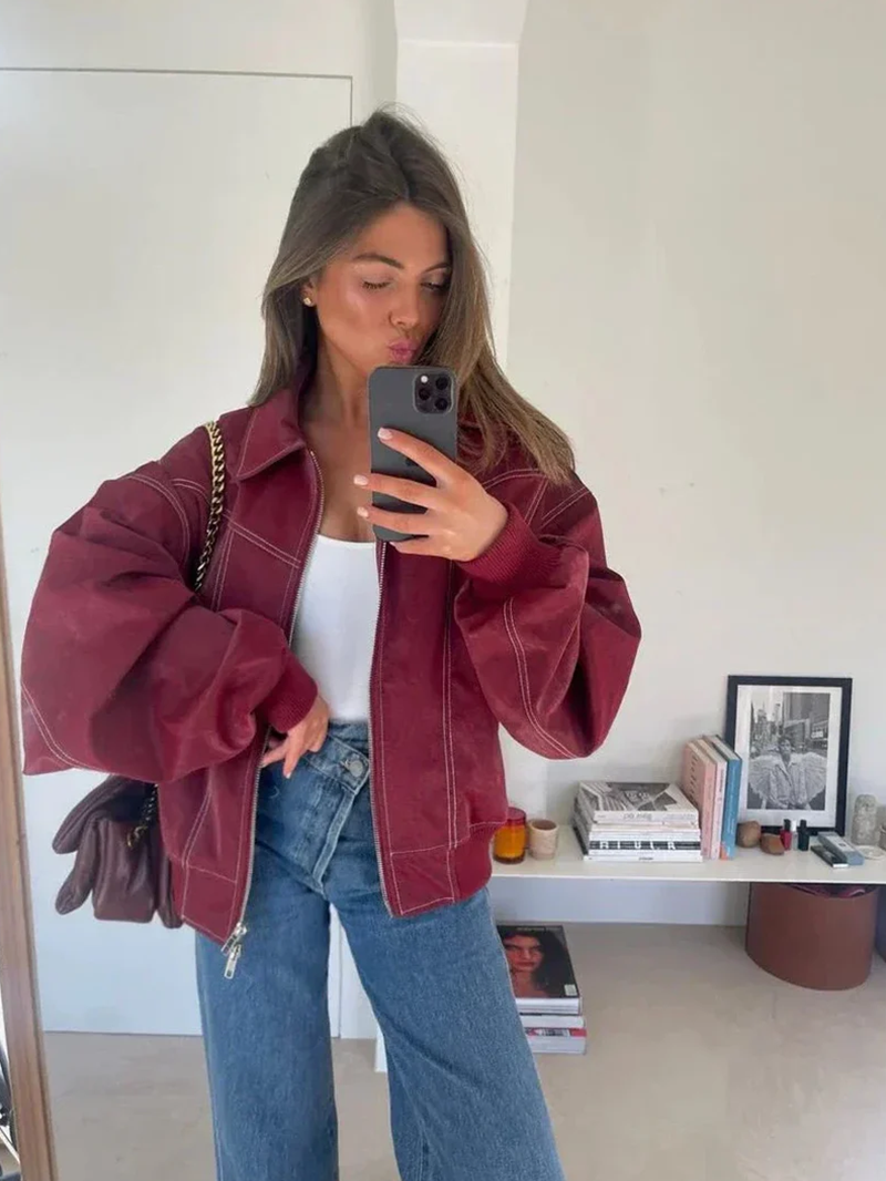 NALIYAH - OVERSIZED COLORBLOCK WINDBREAKER JACKET