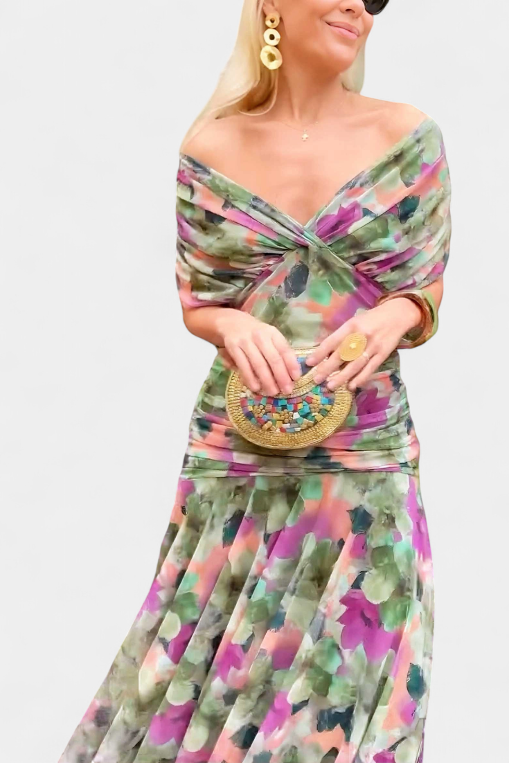Alondra™ | V-Neck Long Floral Maxi Dress