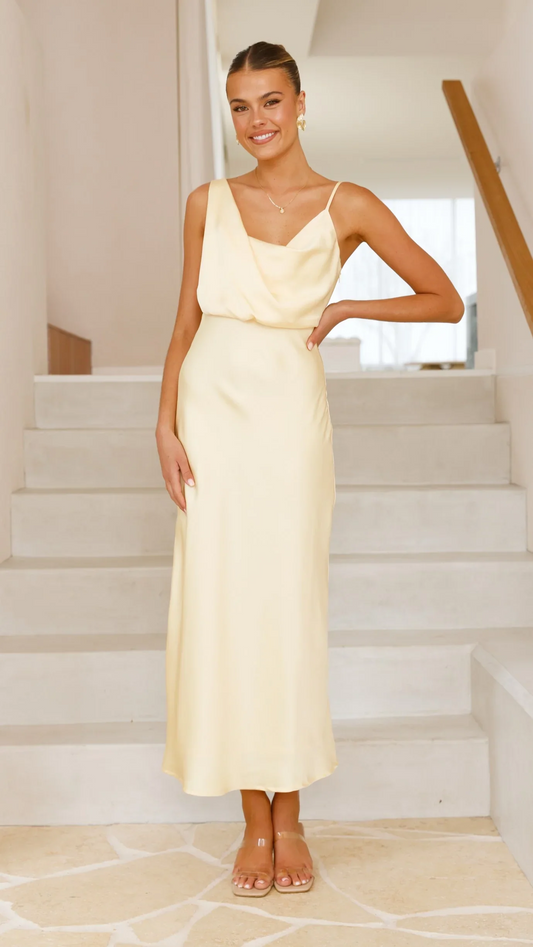 SKYLYNN - ELEGANT LONG DRESS WITH THIN STRAPS