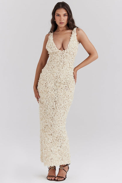 AHNA - LUXURIOUS PETAL DRESS