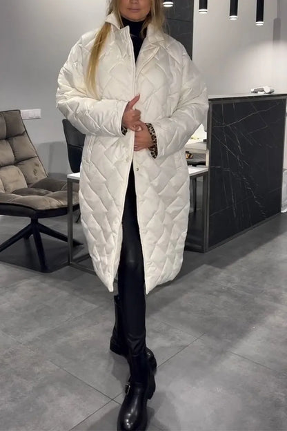 Anais™ - Quilted Coat with Leopard Lining