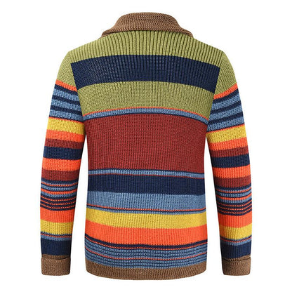 Marcus - Colorblock Men's Vest with Lapel Collar