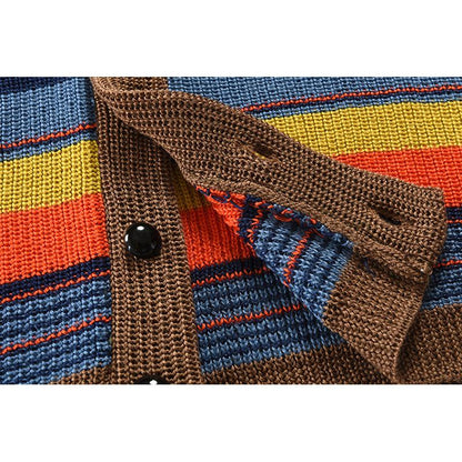 Marcus - Colorblock Men's Vest with Lapel Collar