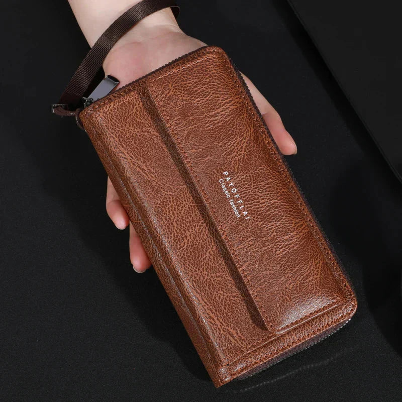 Briony - Multi-Functional PU Leather Zipper Clutch