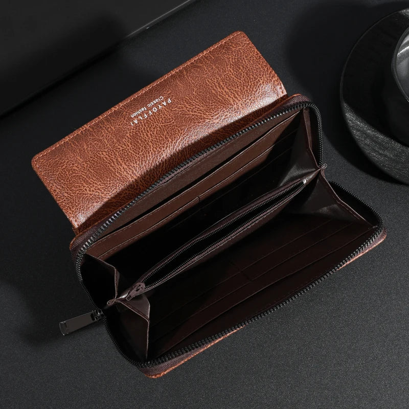Briony - Multi-Functional PU Leather Zipper Clutch