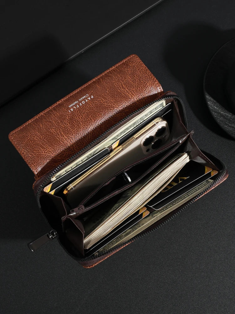 Briony - Multi-Functional PU Leather Zipper Clutch