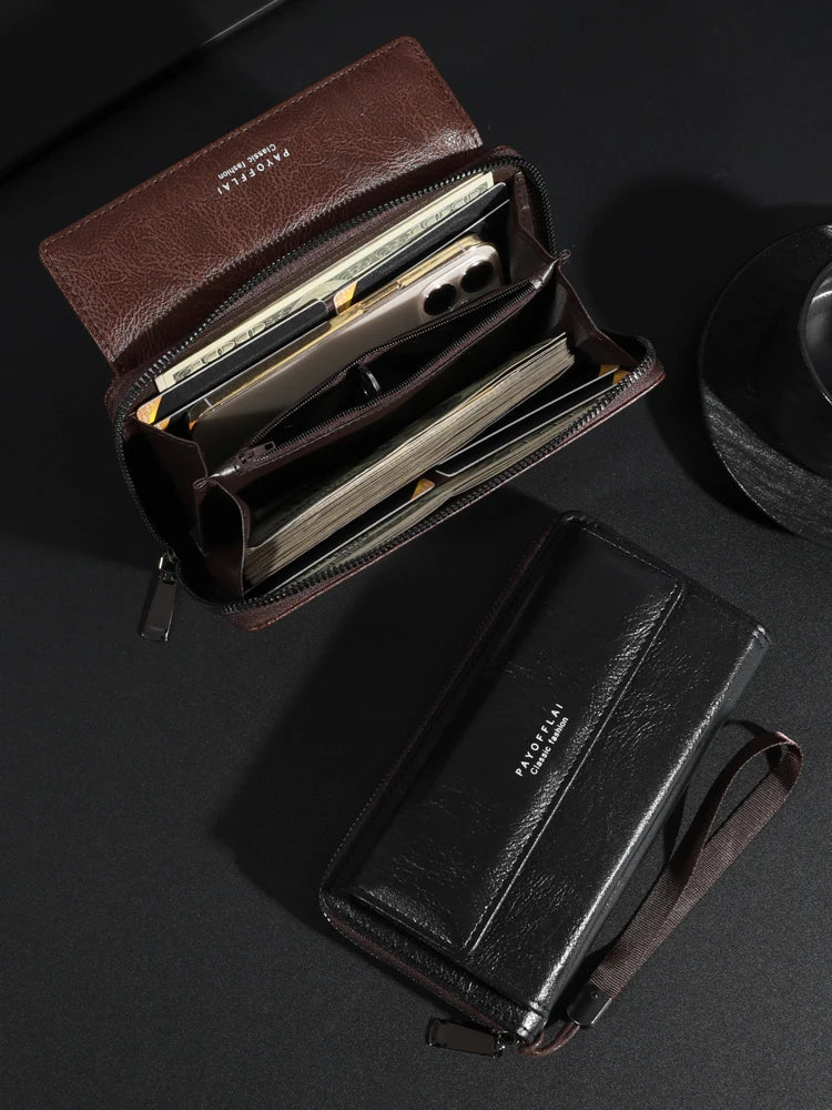 Briony - Multi-Functional PU Leather Zipper Clutch