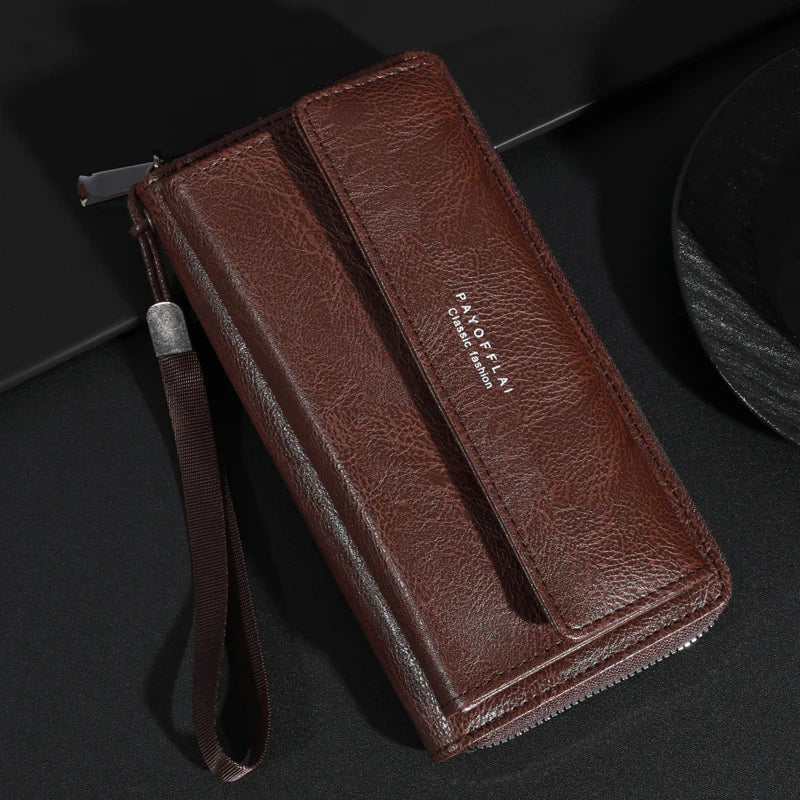 Briony - Multi-Functional PU Leather Zipper Clutch