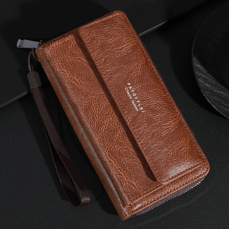 Briony - Multi-Functional PU Leather Zipper Clutch