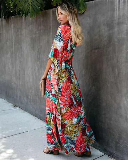 Christine - Summer Loose Kimono Maxi Dress