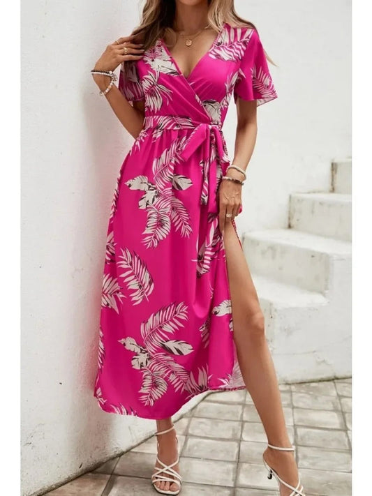 Colet | Short Sleeved Printed Comfortable Casual Dress
