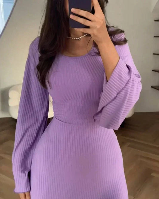 CLARE - SOPHISTICATED LONG-SLEEVE DRESS