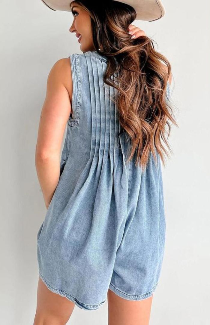 VANELLOPE - GO-TO ONE PIECE DENIM ROMPER