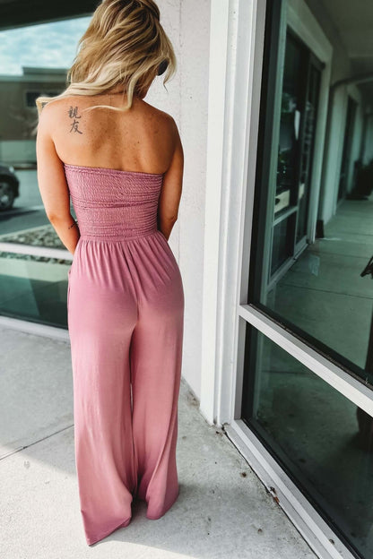 DESTINY - EFFORTLESS STYLE SMOCKED JUMPSUIT