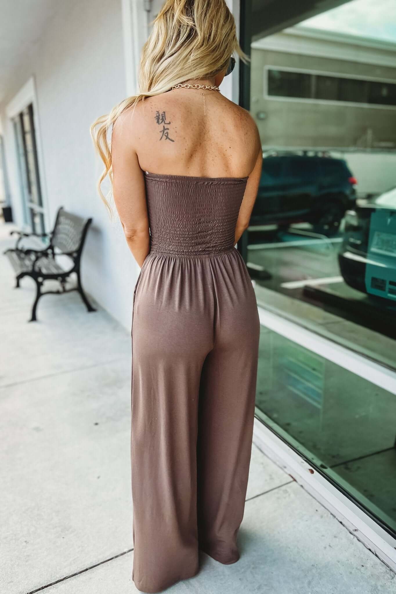 DESTINY - EFFORTLESS STYLE SMOCKED JUMPSUIT