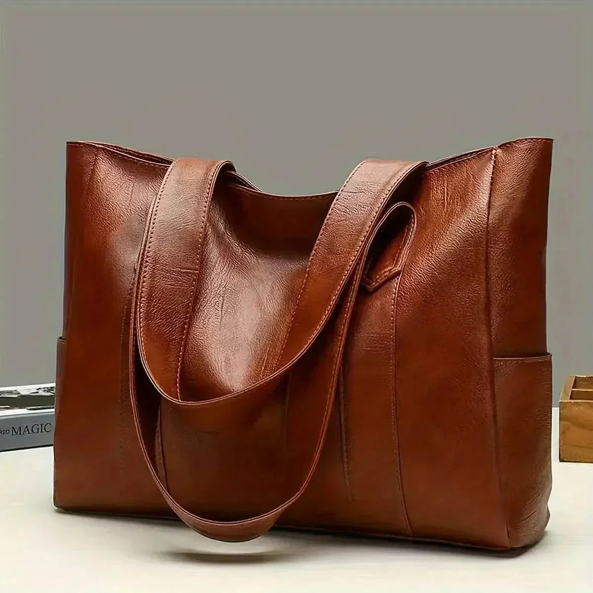 Xanthe - Classic Large Capacity Vegan Tote Bag