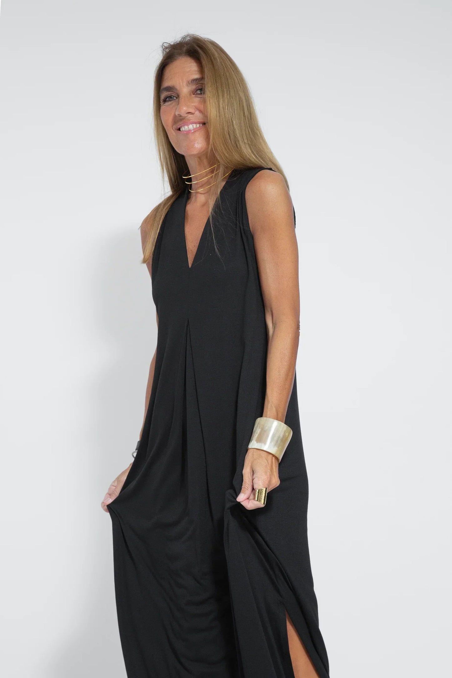 VIVIEN - FIGURE FLATTERING DRESS WITH VEST