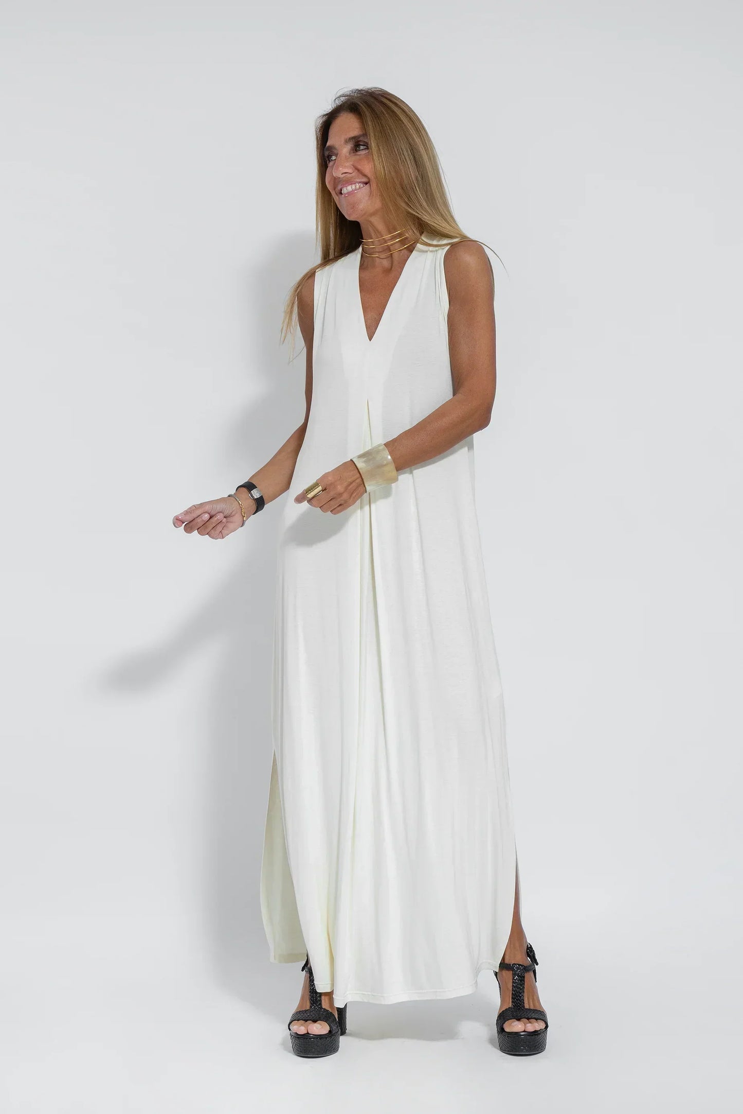 VIVIEN - FIGURE FLATTERING DRESS WITH VEST