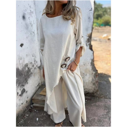 YSA – REFINED COTTON-LINEN COORDINATED SET