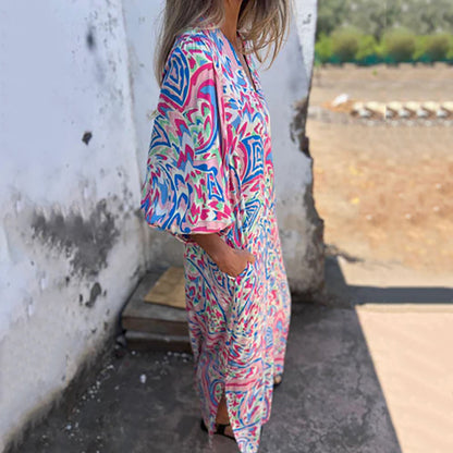 WOLLY - MODERN ELEGANCE V-NECK DRESS