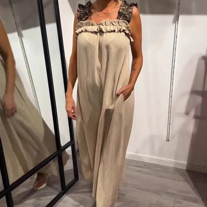 FELISA - SLEEVELESS MAXI WITH POCKETS