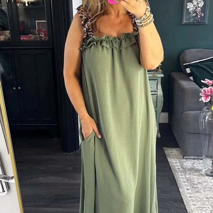 FELISA - SLEEVELESS MAXI WITH POCKETS