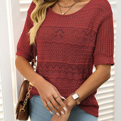 MARICEL – VINTAGE LACE KNIT TOP
