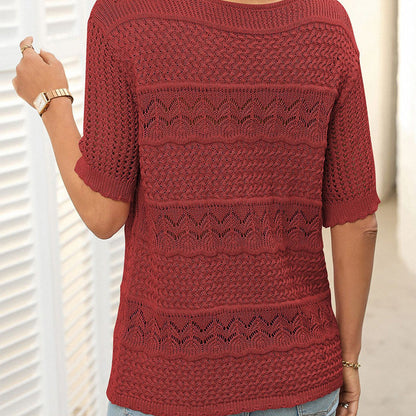 MARICEL – VINTAGE LACE KNIT TOP