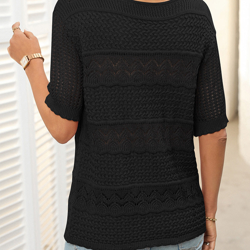 MARICEL – VINTAGE LACE KNIT TOP