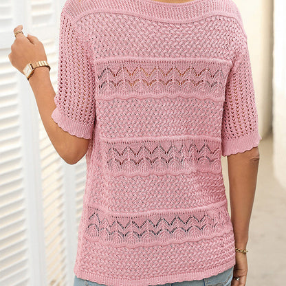 MARICEL – VINTAGE LACE KNIT TOP