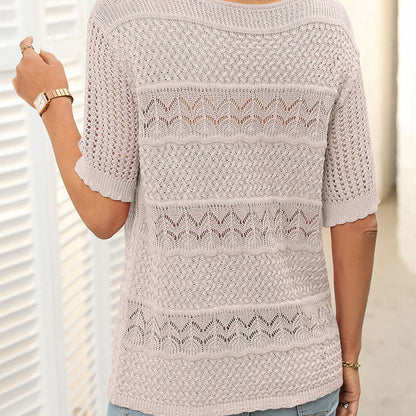 MARICEL – VINTAGE LACE KNIT TOP