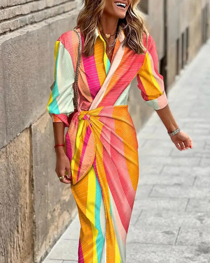 Vera - Printed Mid Length Dress