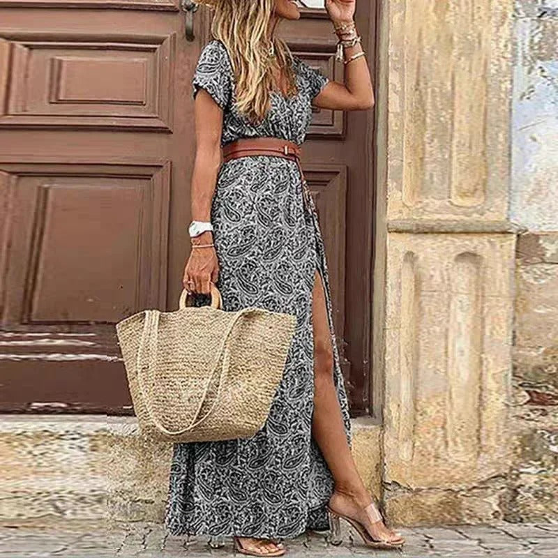 Aafke™ - Maxi Ibiza Dress - Including Belt