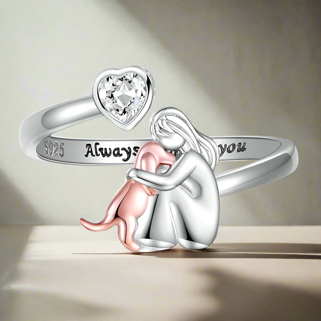 Anne™ Pink Dog Icon Ring
